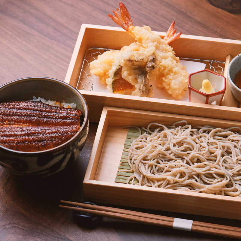 うな丼と天せいろセット